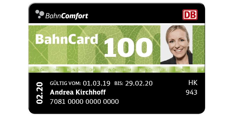 BahnCard 100 jetzt online buchen » Bahnauskunft