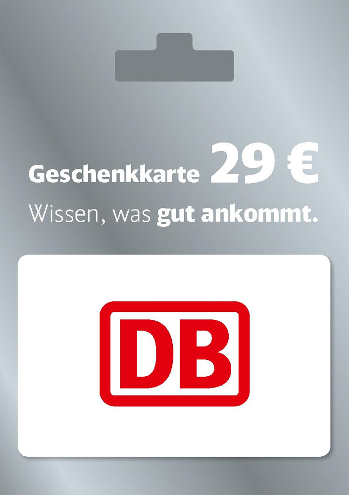 DB Geschenkkarte 29 Euro