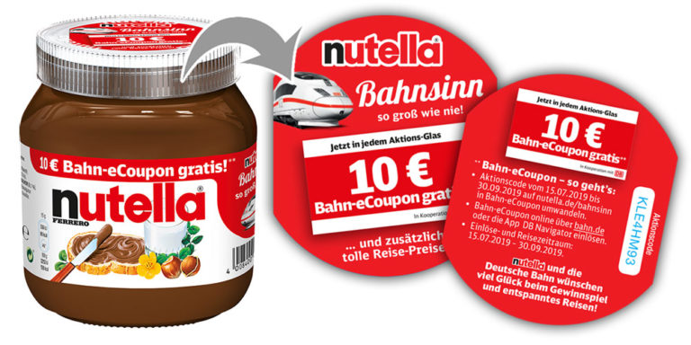 Nutella Bahn Gutschein Bahnauskunft